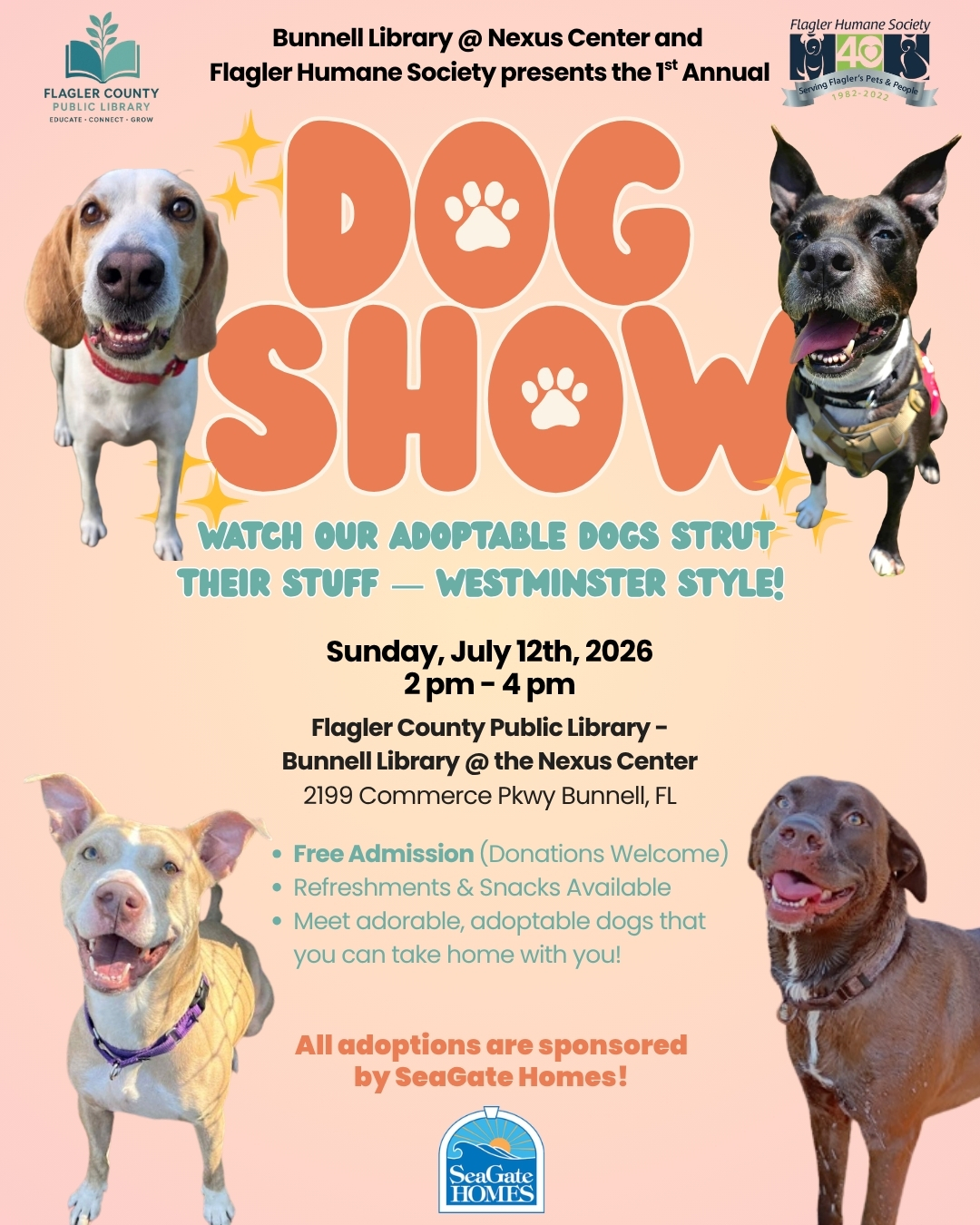 1st Annual Dog Show with Bunnell Library @ the Nexus Center