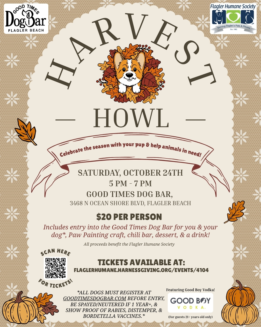 🍂🐾 Harvest Howl at Good Times Dog Bar 🐾🍂